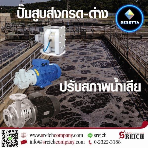 เครื่องเติมสารเคมี ปั๊มกรด-ด่างอัตโนมัติ สำหรับการบำบัดน้ำเสีย